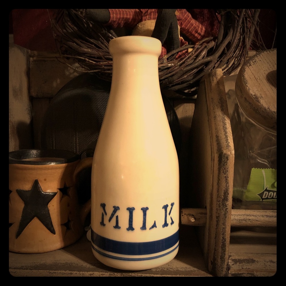 Porcelain Milk jar/ Farmhouse or primitive